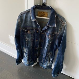 Zara Man Jean Jacket (Distressed Features)